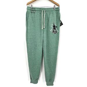 New Roots of Fight Muhammed Ali Rumble Sweatpants Mens L Green Zaire Ali Bomaye